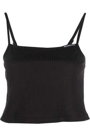 Alexander Wang Cropped ribbed-knit tank top