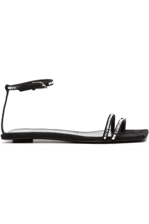 The Attico Embellished suede flat sandals