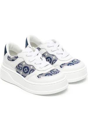 Gucci Double G-pattern lace-up trainers