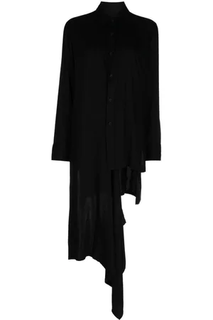 YOHJI YAMAMOTO Asymmetric long-sleeve shirtdress