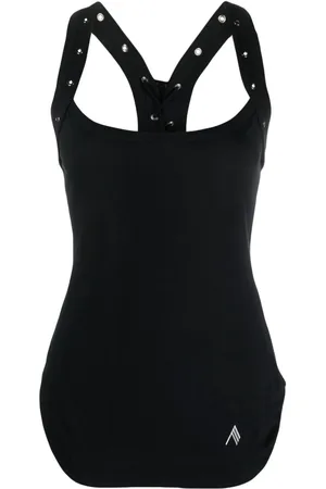 The Attico Lace-up racerback tank top