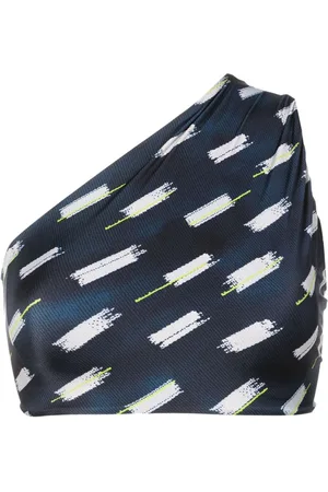 Lenny Niemeyer Abstract-print off-shoulder bikini top