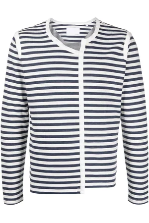 PRIVATE STOCK Asymmetric striped T-shirt
