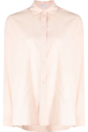 James Perse Spread-collar poplin shirt