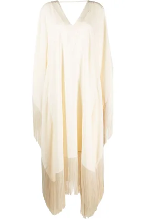 ‎Taller Marmo‎ Fringed-edge kaftan maxi dress