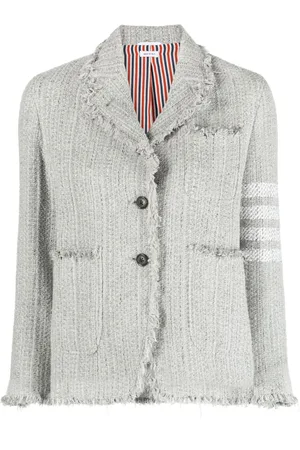 Thom Browne 4 Bar-stripe tweed jacket
