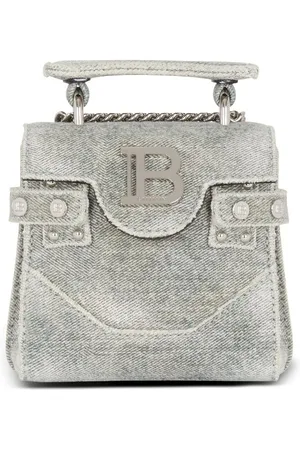 Balmain Mini B-Buzz 12 denim handbag