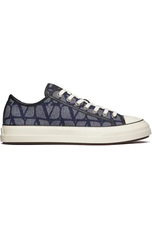 VALENTINO GARAVANI Toile Iconographe Totaloop denim-effect sneakers