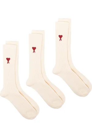 Ami Ami de Coeur intarsia-knit socks (pack of three)