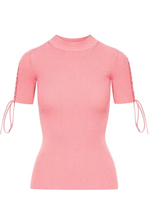 Oscar de la Renta Tie-detail ribbed jumper