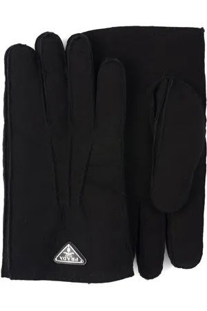 Prada Triangle-logo suede gloves