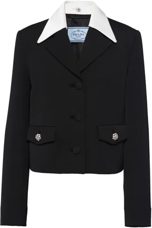 Prada Contrast-trim wool blazer