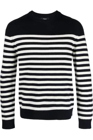 THEORY Latho striped cotton jumper
