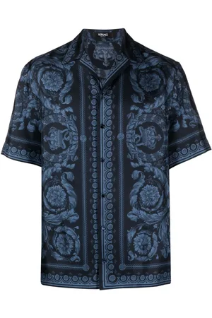 VERSACE Barocco-print silk shirt
