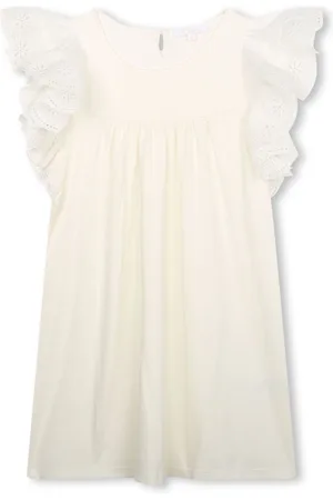 Chloé Broderie-anglaise pleated dress