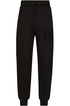 Dolce & Gabbana Crystal-embellished cotton track pants