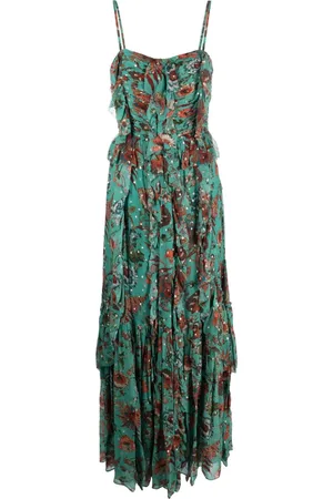 ULLA JOHNSON Colette Iris-print maxi dress