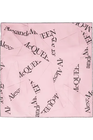 Alexander McQueen Logo-jacquard silk scarf
