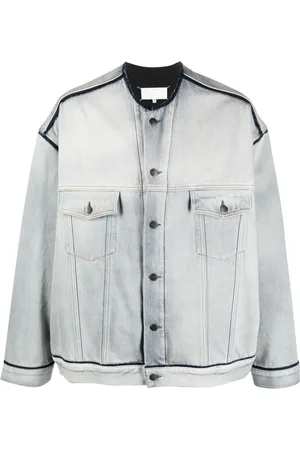 Maison Margiela Four-stitch frayed denim jacket