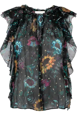 ULLA JOHNSON Dominique floral-print top