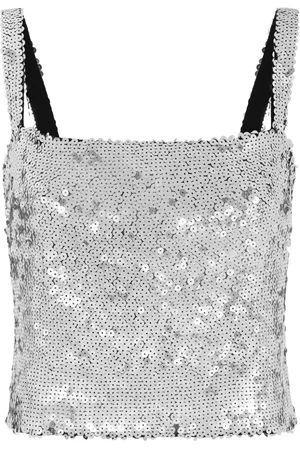 Dolce & Gabbana Sequin-embellished cropped top