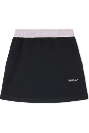 OFF-WHITE Bookish logo-waistband cotton skirt