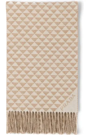 Prada Symbole reversible wool-cashmere scarf