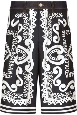 Dolce & Gabbana Marina-print denim shorts