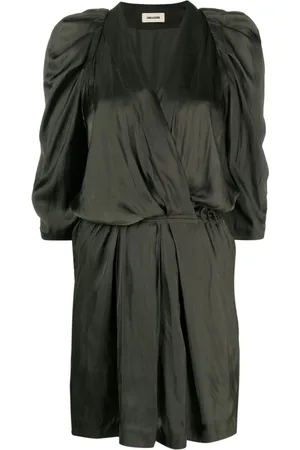 Zadig & Voltaire Ruz pleat-detail satin minidress