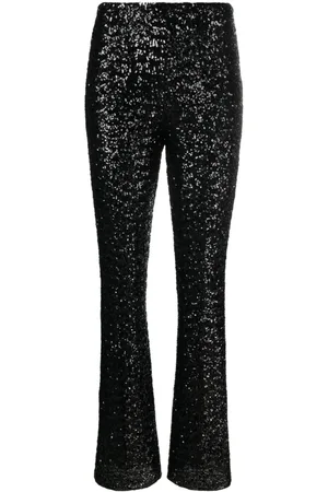 Oseree Sequin-embellished wide-leg trousers