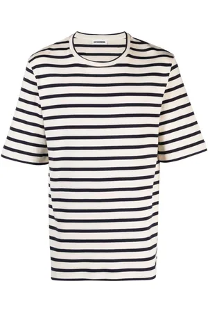 Jil Sander Striped ribbed cotton T-shirt