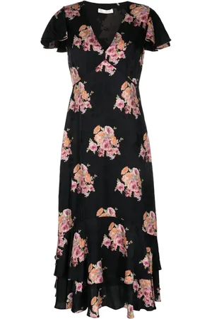 LOVESHACKFANCY Elowen floral-print midi dress