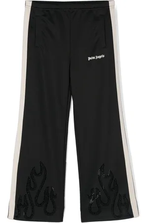 Palm Angels Flames strass-embellished track pants