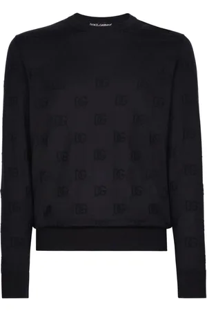 Dolce & Gabbana Logo intarsia-knit silk jumper