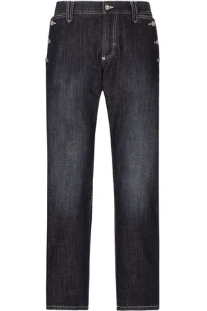 Dolce & Gabbana Logo-plaque straight-leg jeans