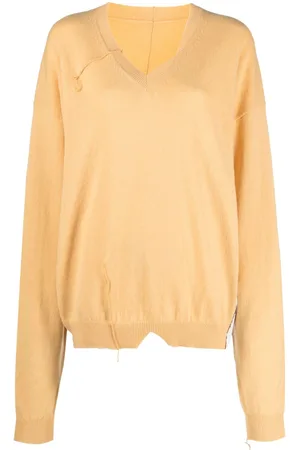 RAMAEL V-neck distressed jumper