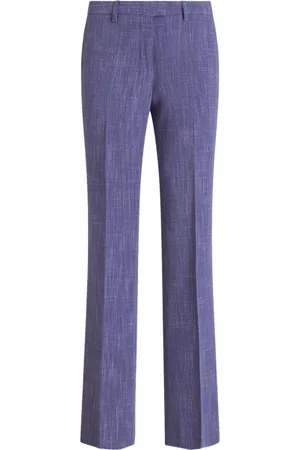 Etro Slub-texture tailored trousers