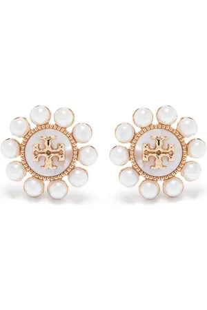 Tory Burch Kira Flower pearl stud earrings