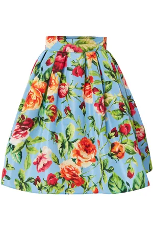 Carolina Herrera Floral-print buckle-fastening skirt