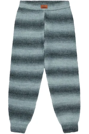 Missoni Ombré-effect striped knitted trousers