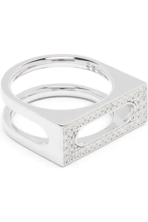 TOM WOOD Cage Single zirconium-embellished ring