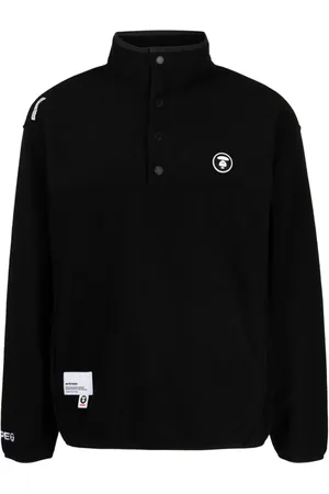 A Bathing Ape Logo-appliqué roll-neck sweatshirt
