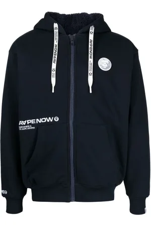 A Bathing Ape Logo-appliqué hooded jacket