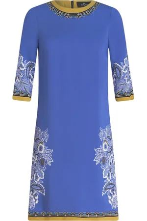 Etro Floral-print cady shift dress