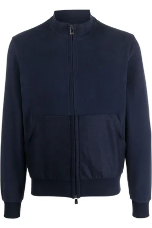 corneliani Mock-neck zip-up sweatshirt