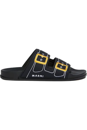 Marni Embroidered slip-on slides