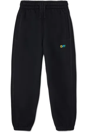 OFF-WHITE Diagonal stripe-print cotton track pants