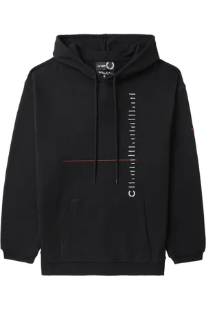 Fred Perry X Raf Simons logo-embroidered hoodie
