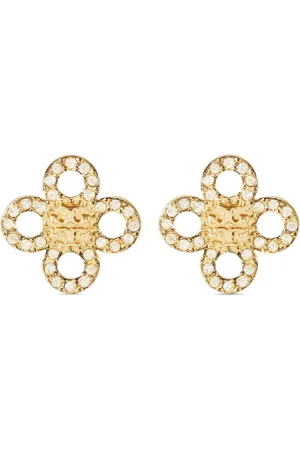 Tory Burch Small Kira clover earrings