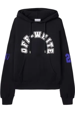 OFF-WHITE Football-print cotton hoodie